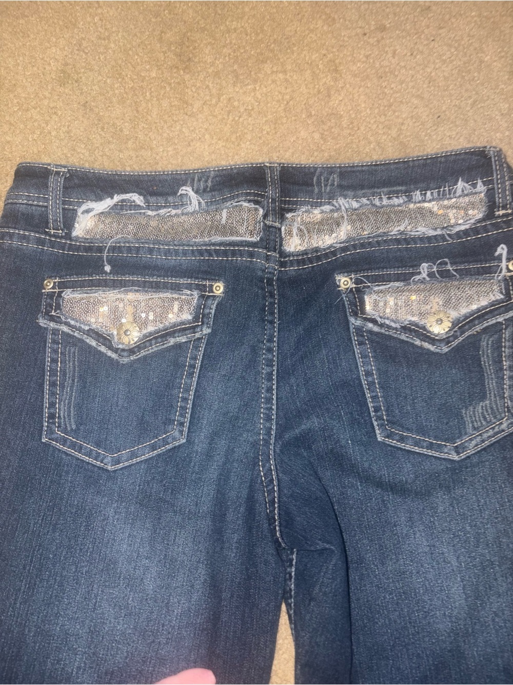 Vintage Y2K Mudd Low Rise Jeans Size 13 Sequin